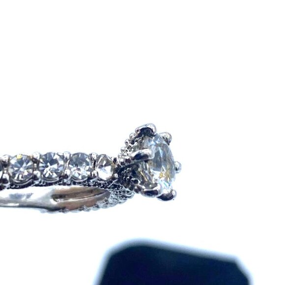 Lady's Ring Cubic Zirconia Engagement Ring - sz 7 - Picture 2 of 9